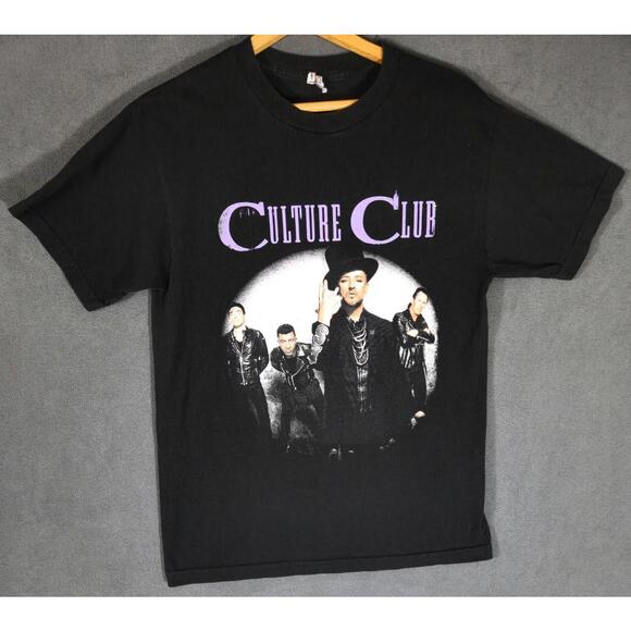 Boy George Culture Club Tour T Shirt Size M Black Band Tee - Picture 1 of 5